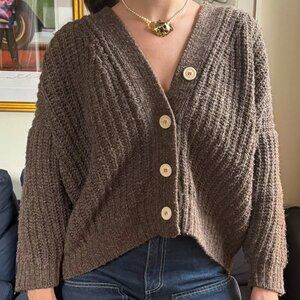 Babaa Earth 19 Wool Cardigan Oak